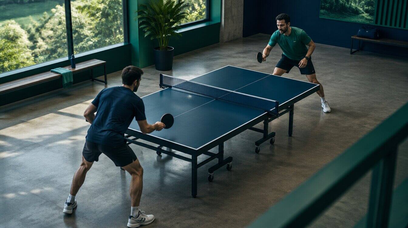 Table tennis equipment and tournament setup