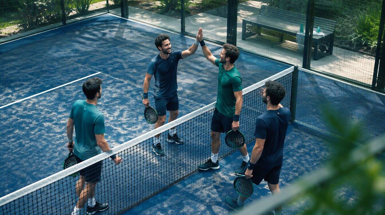Happy members at a well-managed padel facility